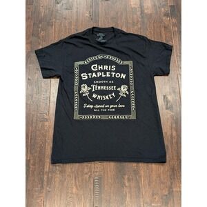 Chris Stapleton Shirt Mens Medium Black Tennessee Whiskey Country Music Tee Tour
